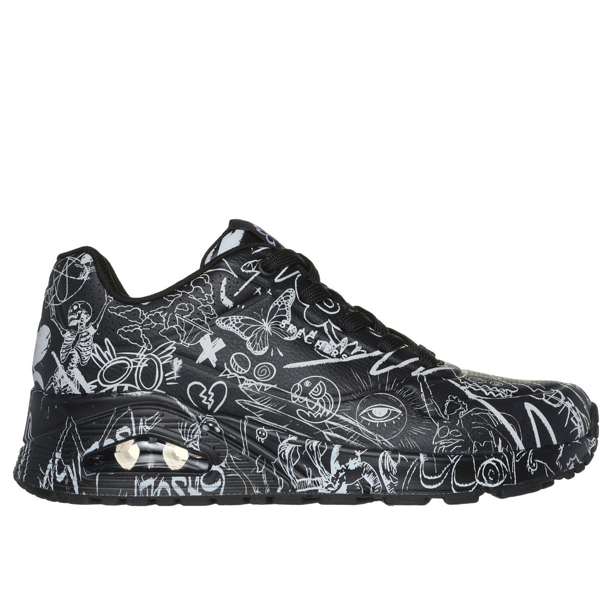 Buy SKECHERS Women Uno Process Sketch Black Casual Sneakers Online
