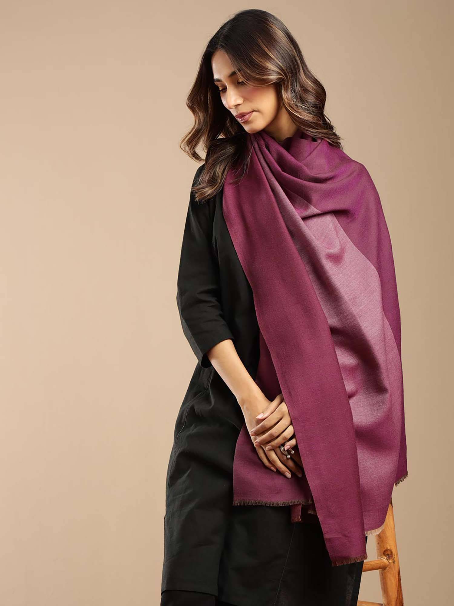 Fabindia Wine Wool Stole