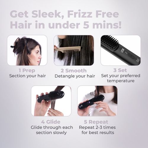 Buy Tash Hair Glide Cordless Hair straightening Brush, Frizz-Free