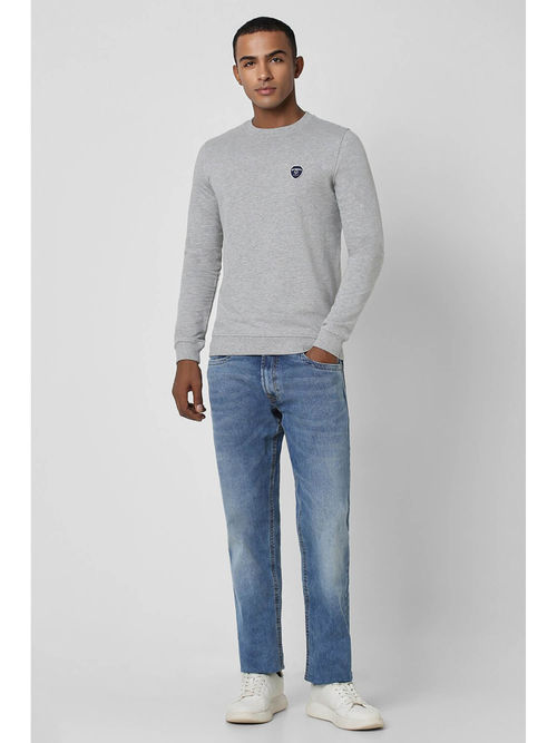 Crew Neck Sweatshirt Peter England Grey Sweatshirt Peter England