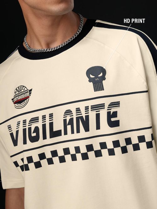 The Souled Store Official Punisher: Vigilante Men Oversized T-Shirt