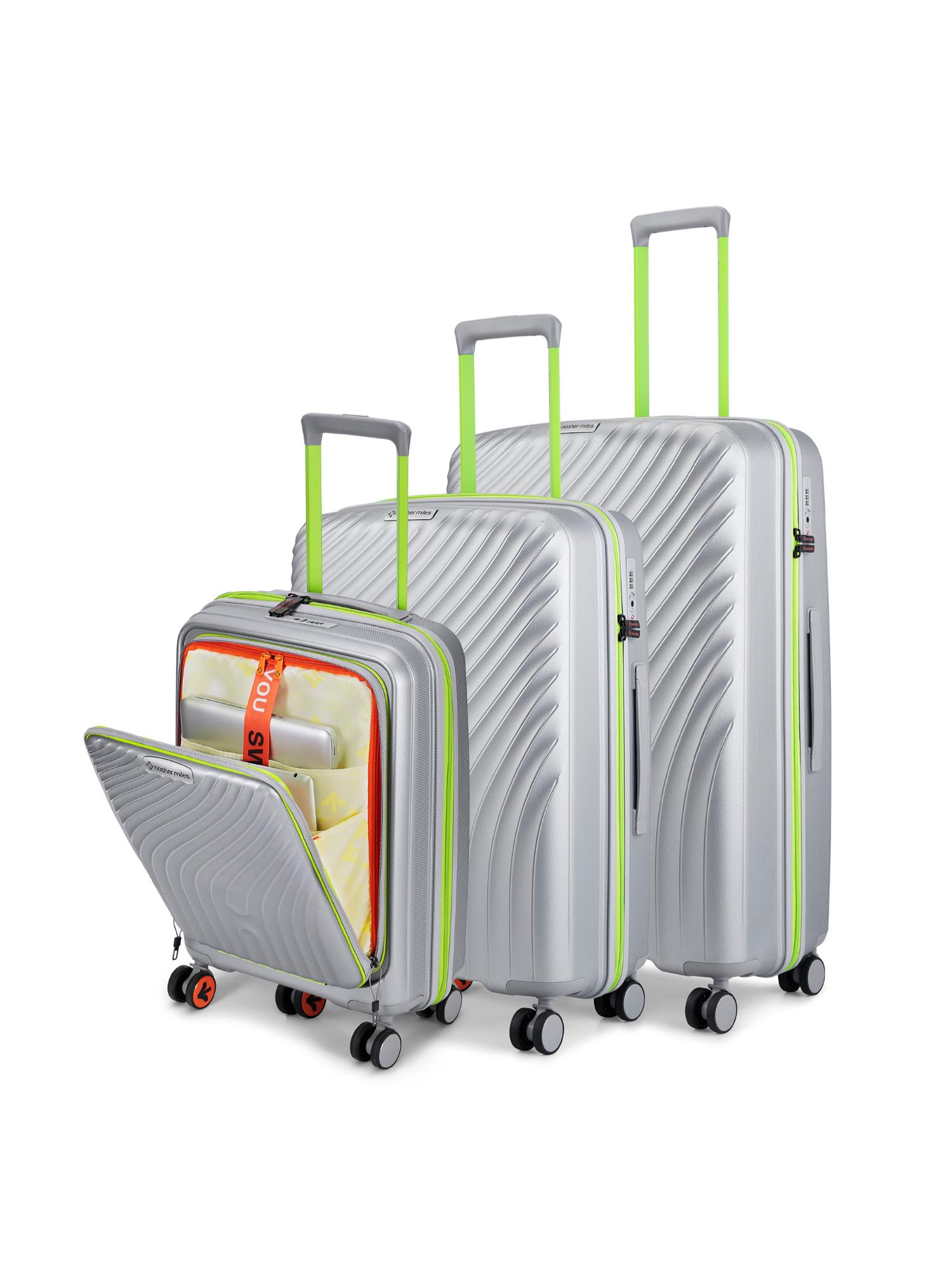 Buy Nasher Miles Capri Hard-Sided Polypropylene Grey Trolley Bags