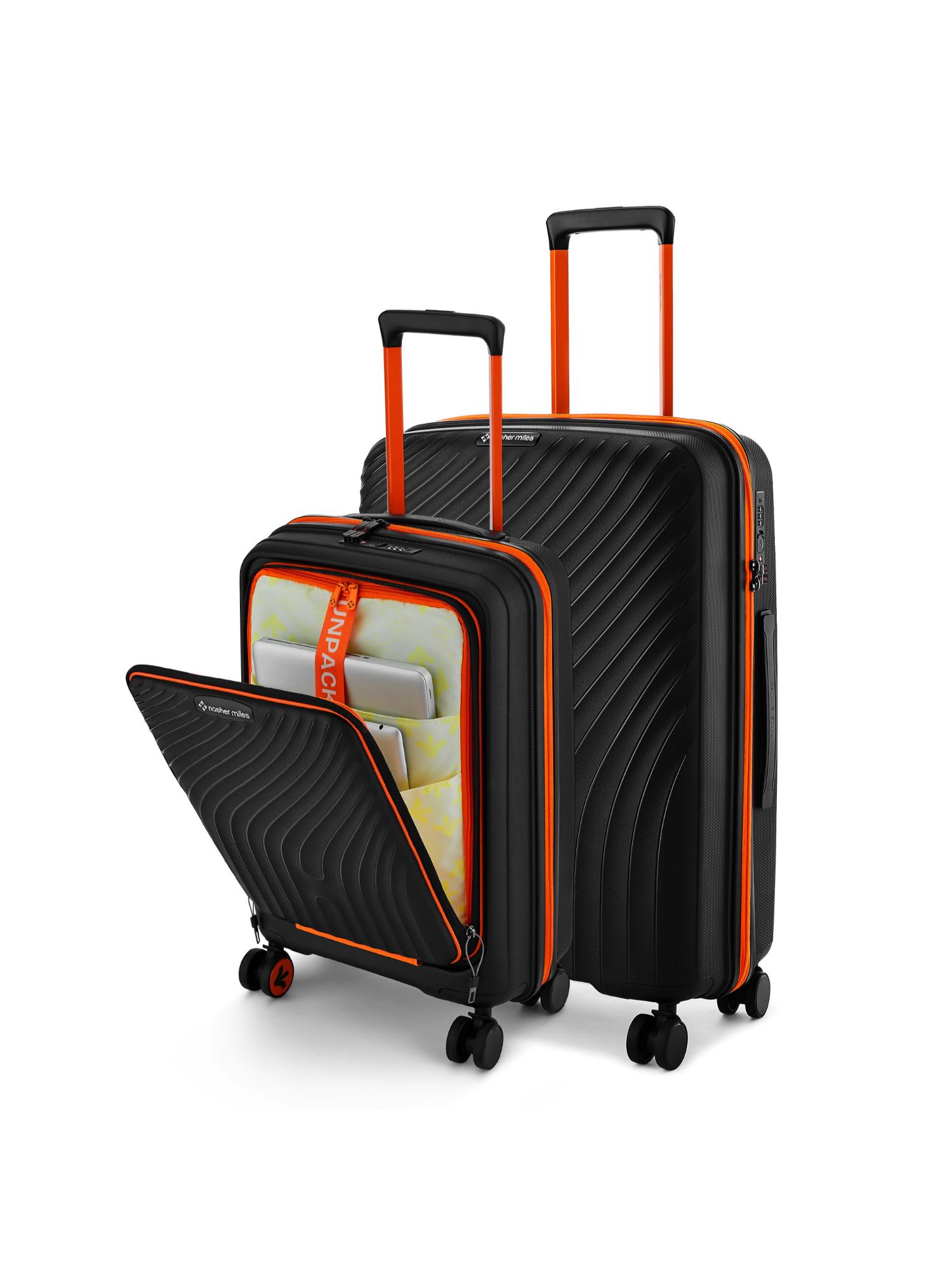 Buy Nasher Miles Capri Hard-Sided Polypropylene Black Trolley Bags