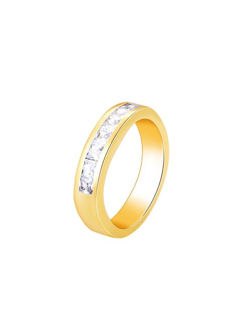 Giva Sterling Silver Golden Subdued Elegance Ring for Men