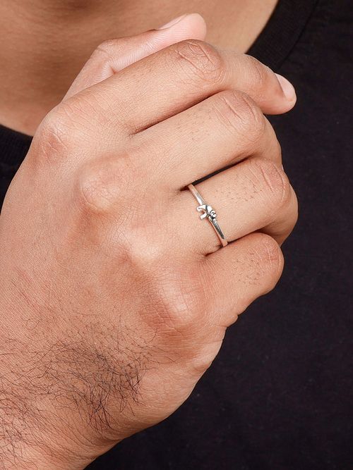 Buy Giva Sterling Silver Graceful Elephant Ring for Men Online