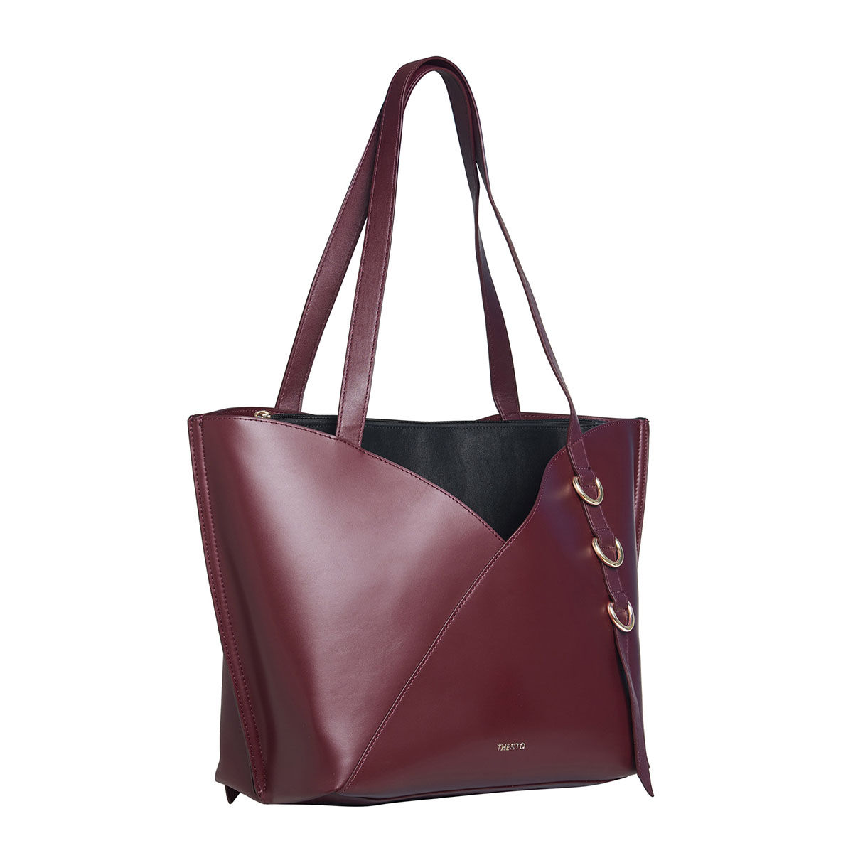 Buy Thesto Reine Fit Your Laptop Solid Plain Maroon Tote Bag Online