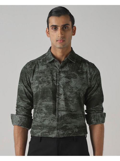 slim fit dress slacks Non-Iron Cotton Houndstooth Dress Shirt with Contrast Trim