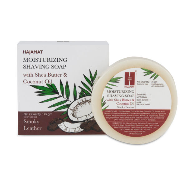 Hajamat Moisturizing Shaving Soap With Shea Butter - Smoky Leather(1 pieces)