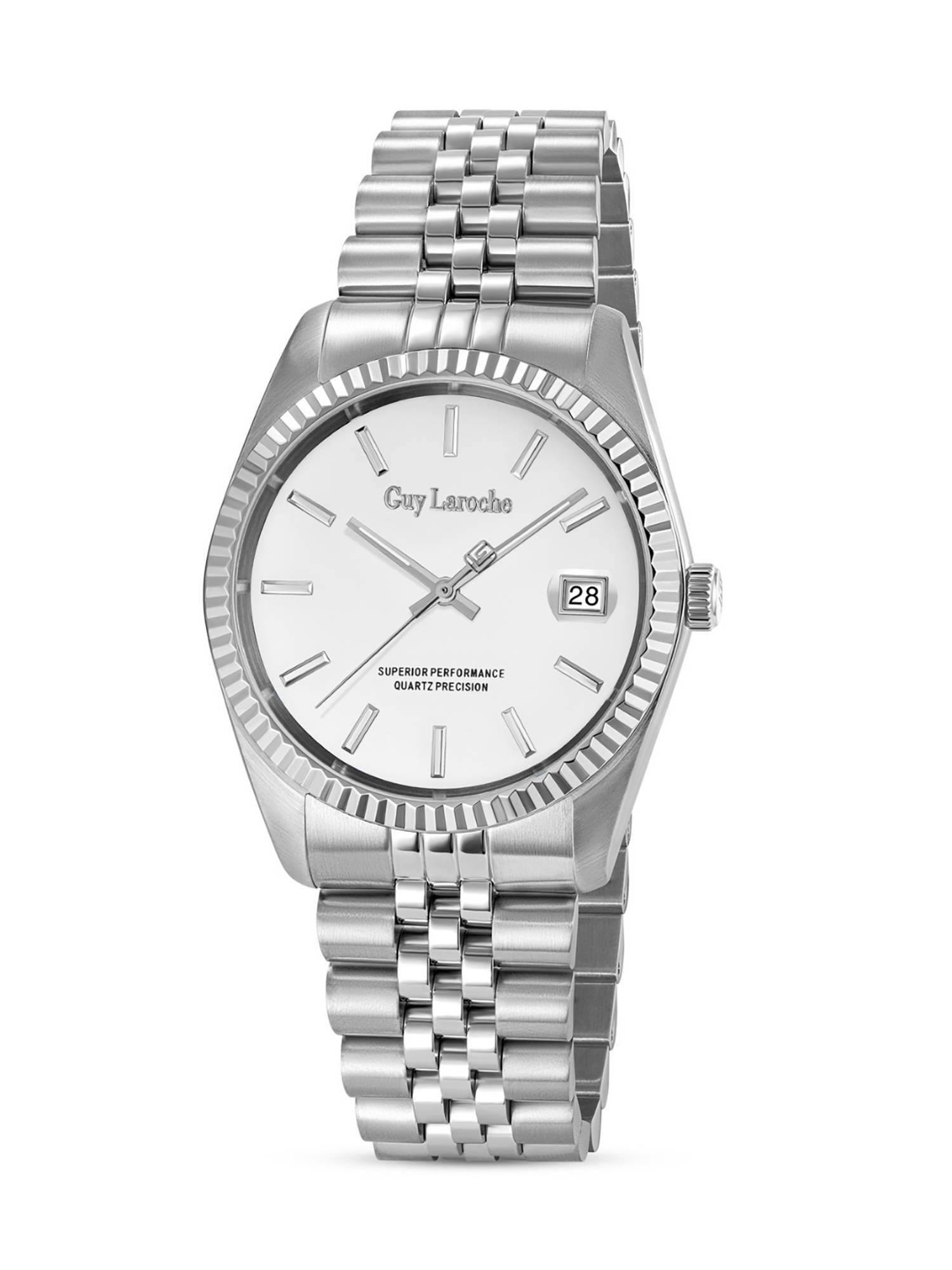 Guy Laroche Anthony White Quartz Watch for Men - GLWGH0004701 (Medium)