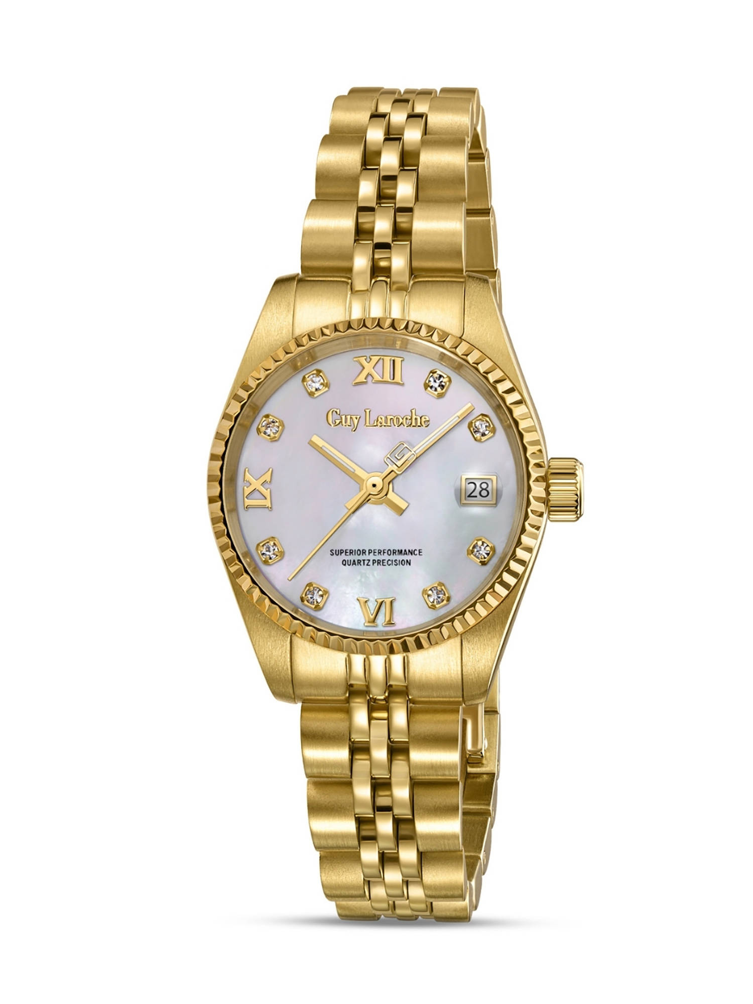 Guy Laroche Rose Mother of Pearl White Quartz Watch for Women - GLWLH0001907 (Medium)