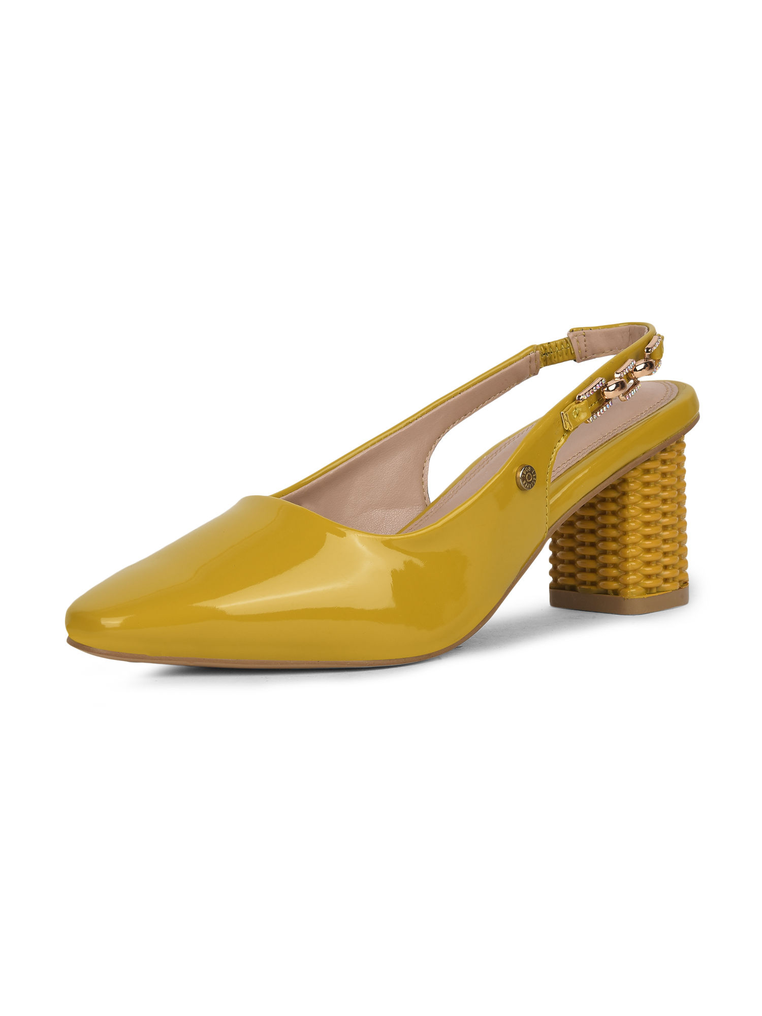 Buy Lee Cooper Women Yellow Block Heels Online