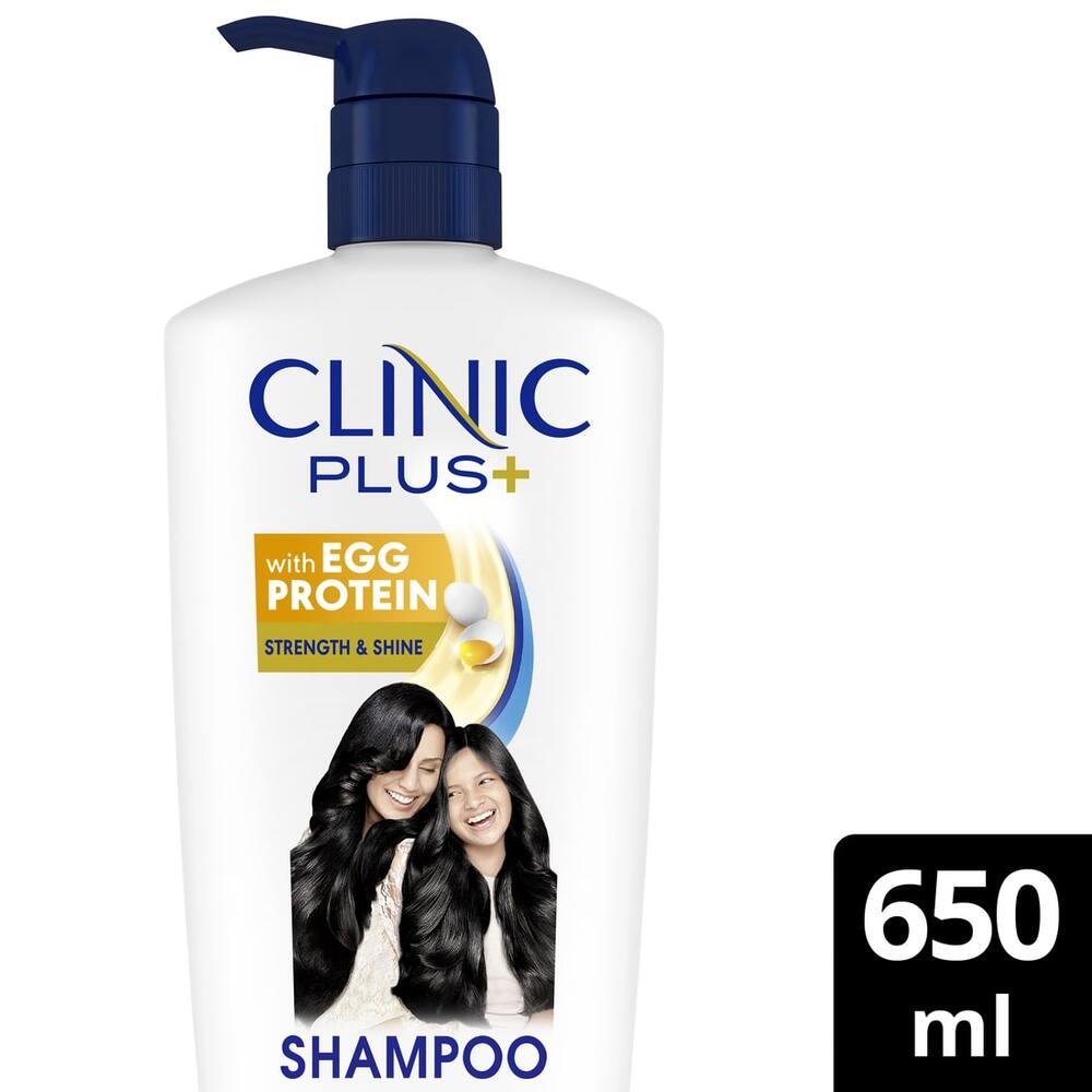 Clinic Plus Strength & Shine Shampoo with Egg Protein All Hair Types for Women & Men