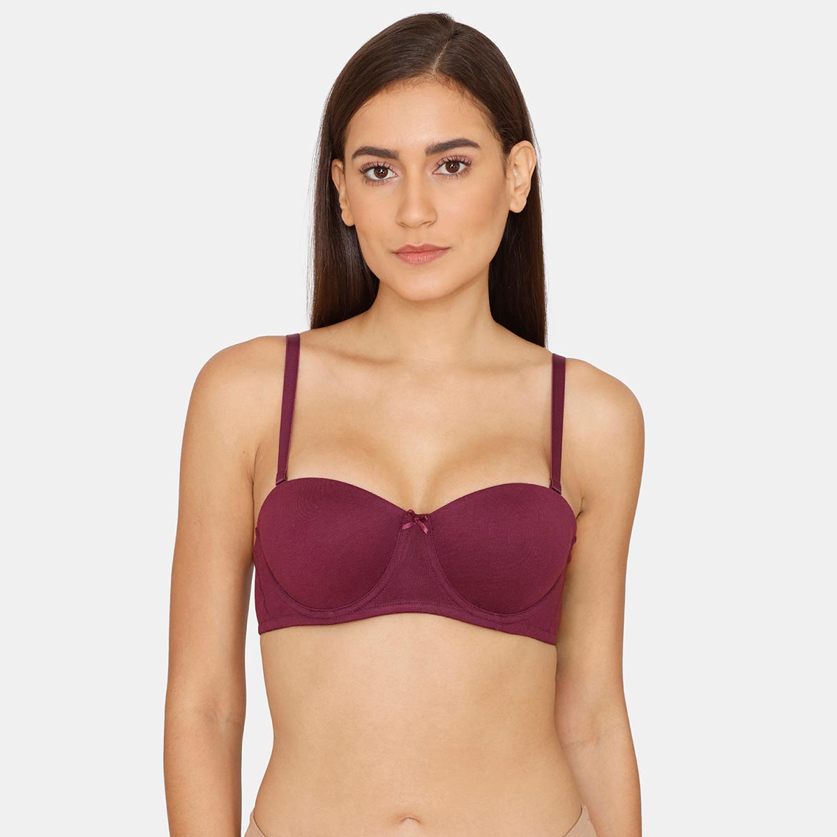 Buy Zivame Rosaline Non Wired 3/4th Coverage T-shirt Bra - Winter Bloom  Purple online