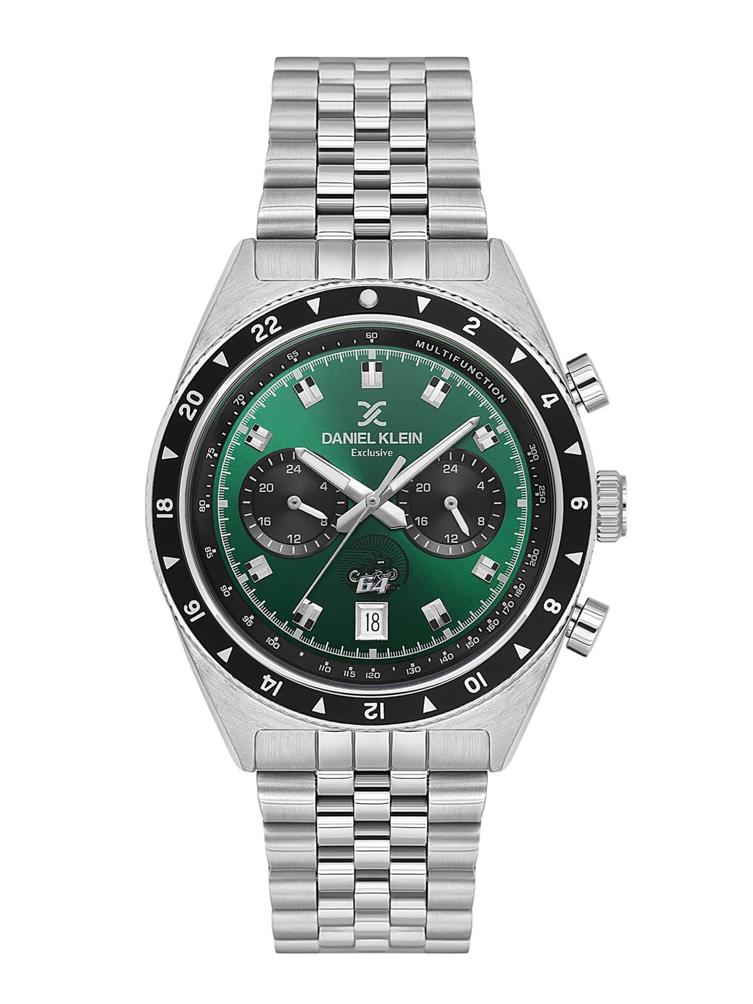 Daniel Klein old Cata Men Stainless Steel Round Green Dial Watch-DK.1.13994-3 (Medium)