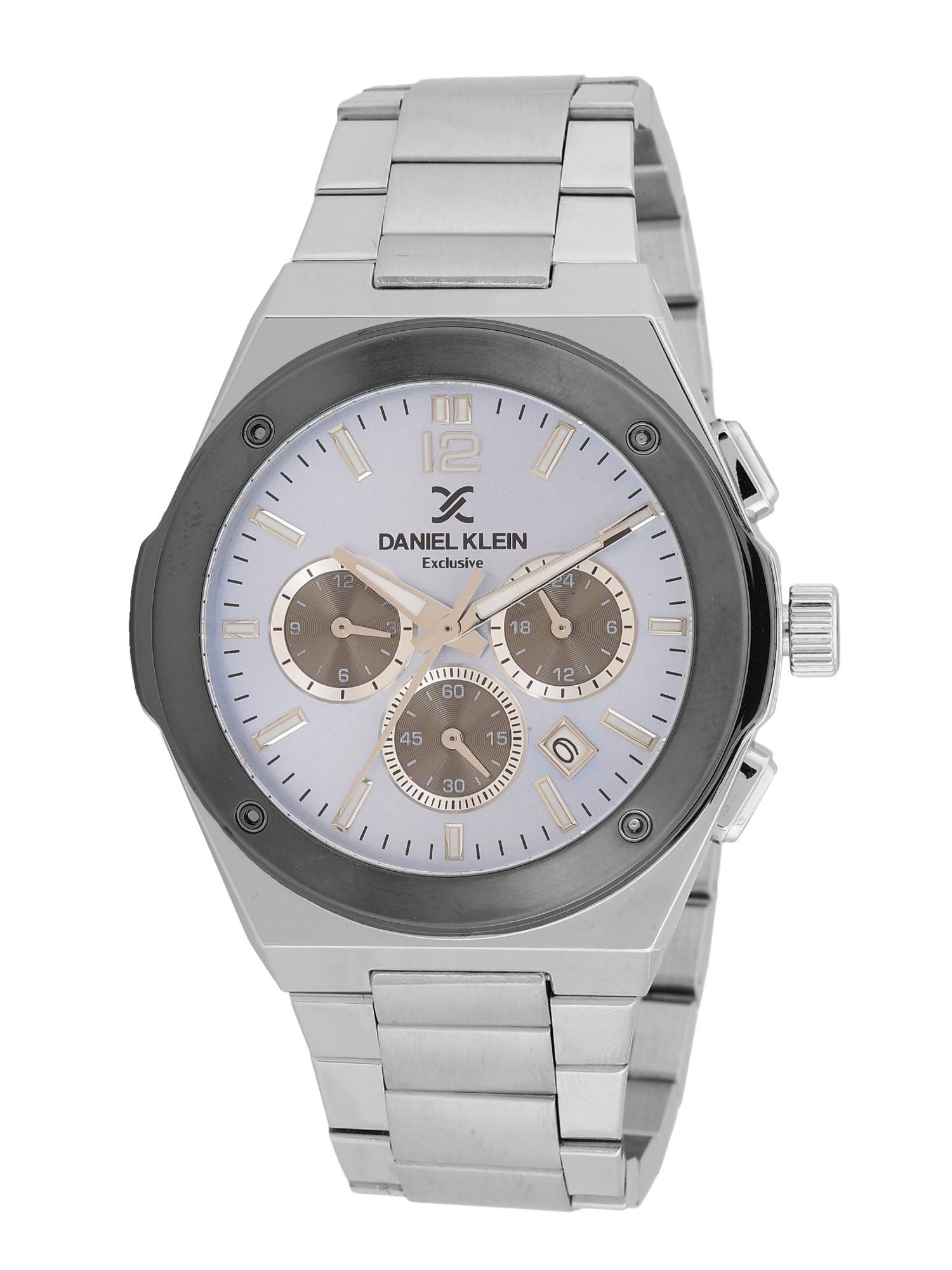 Daniel Klein old Cata Men Stainless Steel Round Blue Dial Watch-DK.1.14010-4 (Medium)