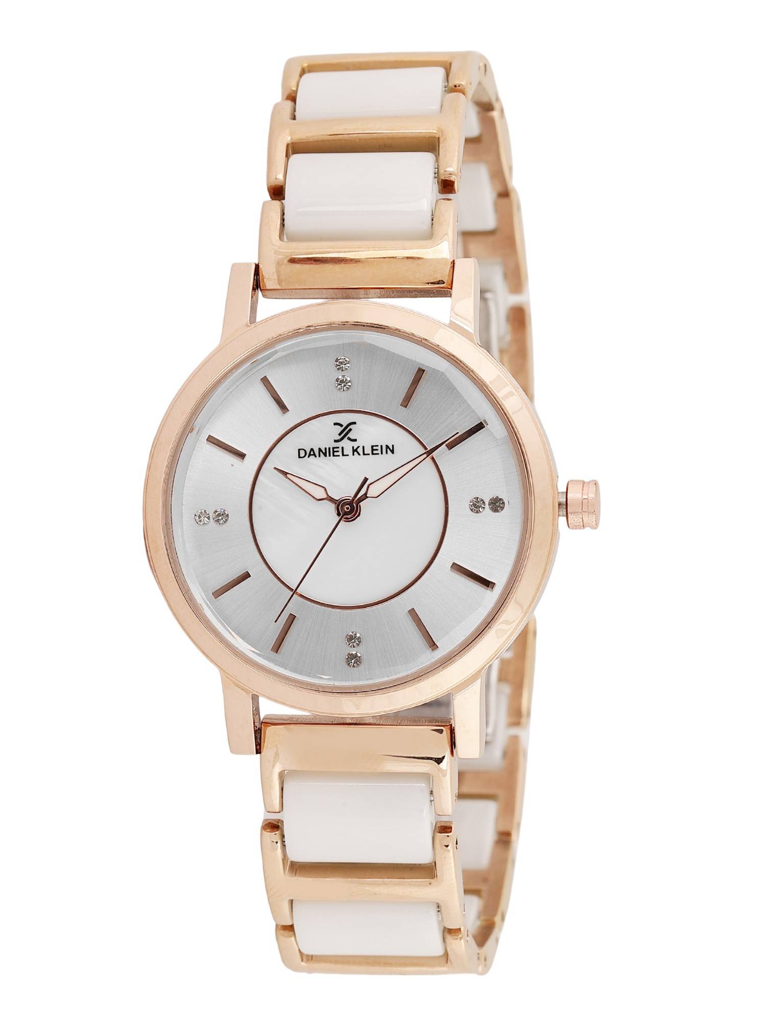 Daniel Klein old Cata Men Stainless Steel Round White Dial Watch-DK.1.14288-2 (Medium)