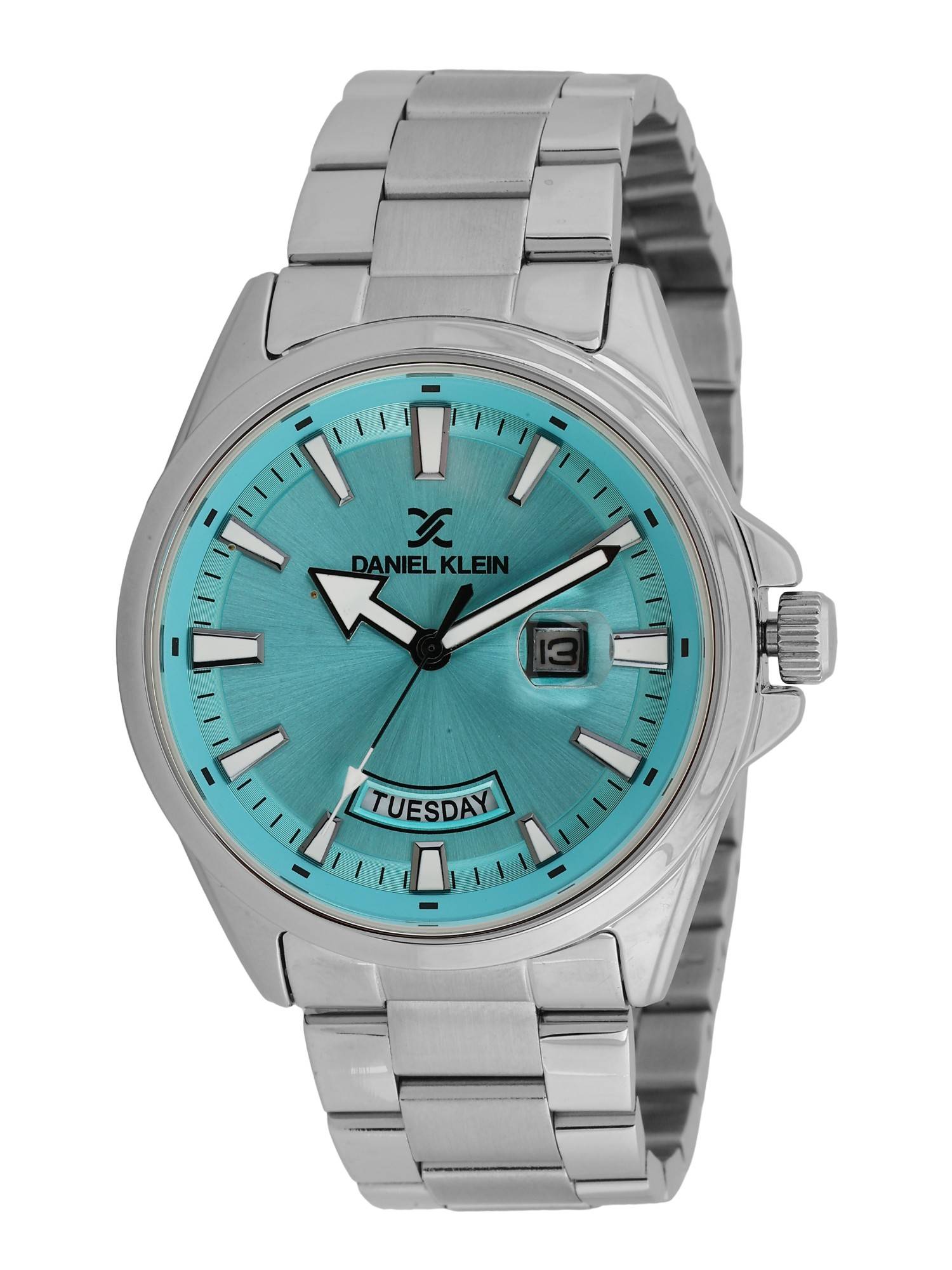 Daniel Klein old Cata Men Stainless Steel Round Blue Dial Watch-DK.6.14037-3 (Medium)
