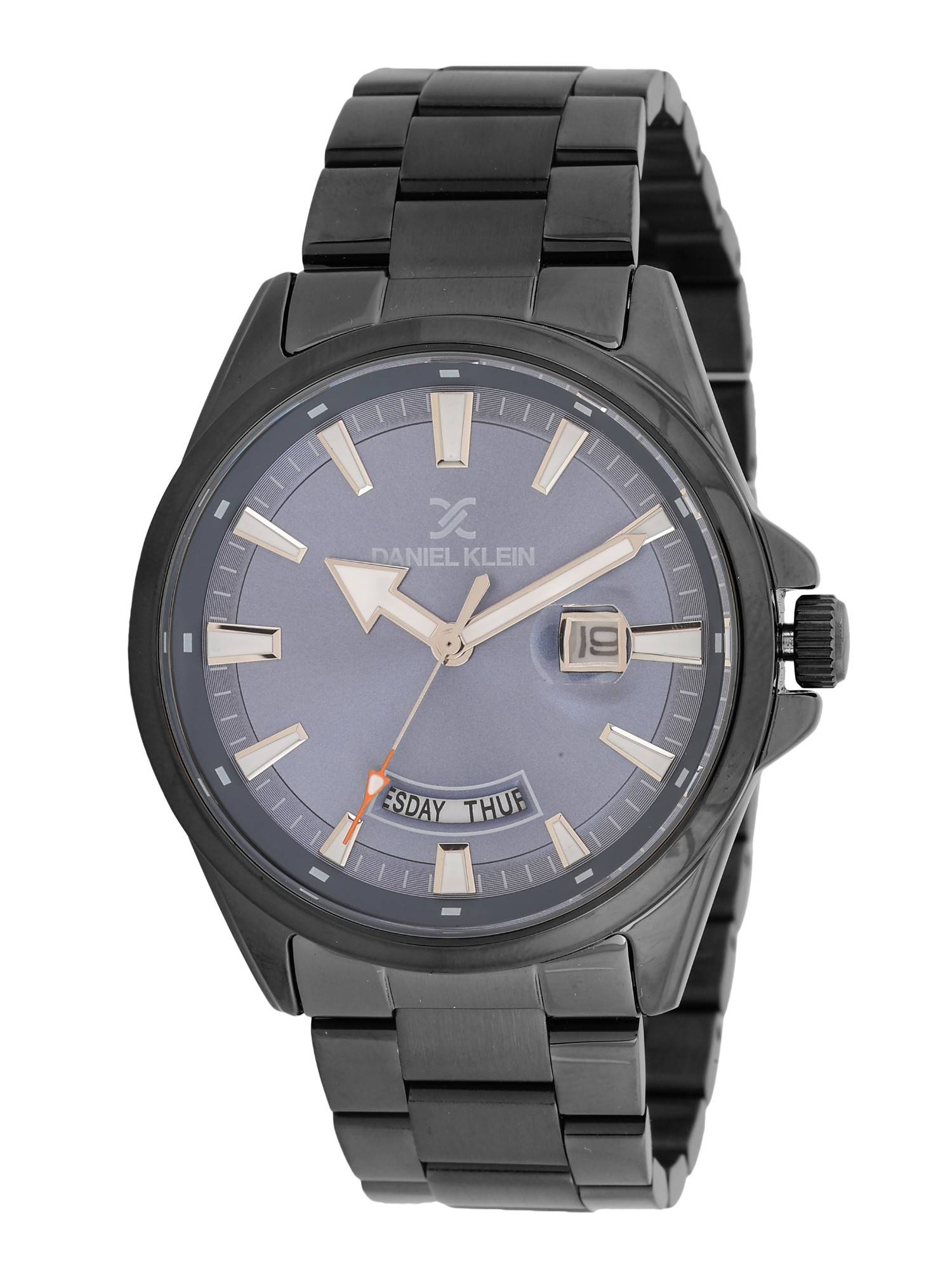 Daniel Klein old Cata Men Stainless Steel Round Purple Dial Watch-DK.6.14037-4 (Medium)