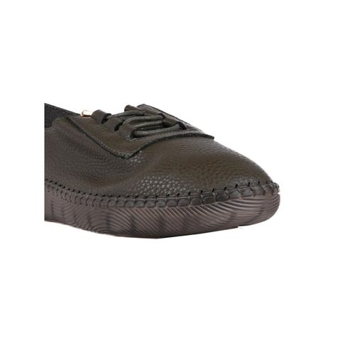 Jove Women Green Textured Loafers Green (EURO 36)
