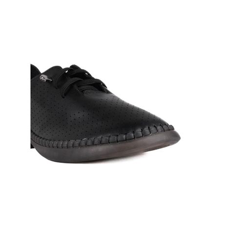 Buy Jove Women Black Perforated Casual Shoes Black Online