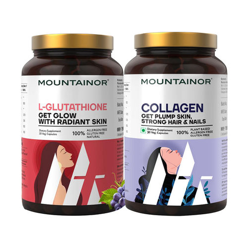 Buy Mountainor Collagen and Glutathione Tablets Combo for Glowing Skin  Online
