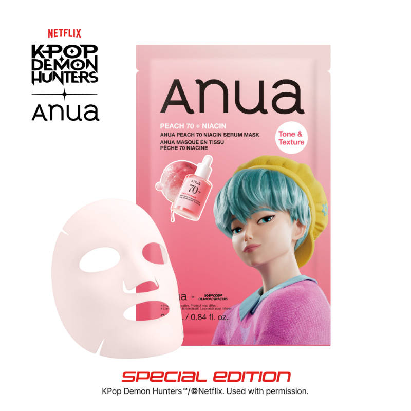 Anua Peach 70 Niacin Serum Face Mask - K-Pop Demon Hunters Special Edition