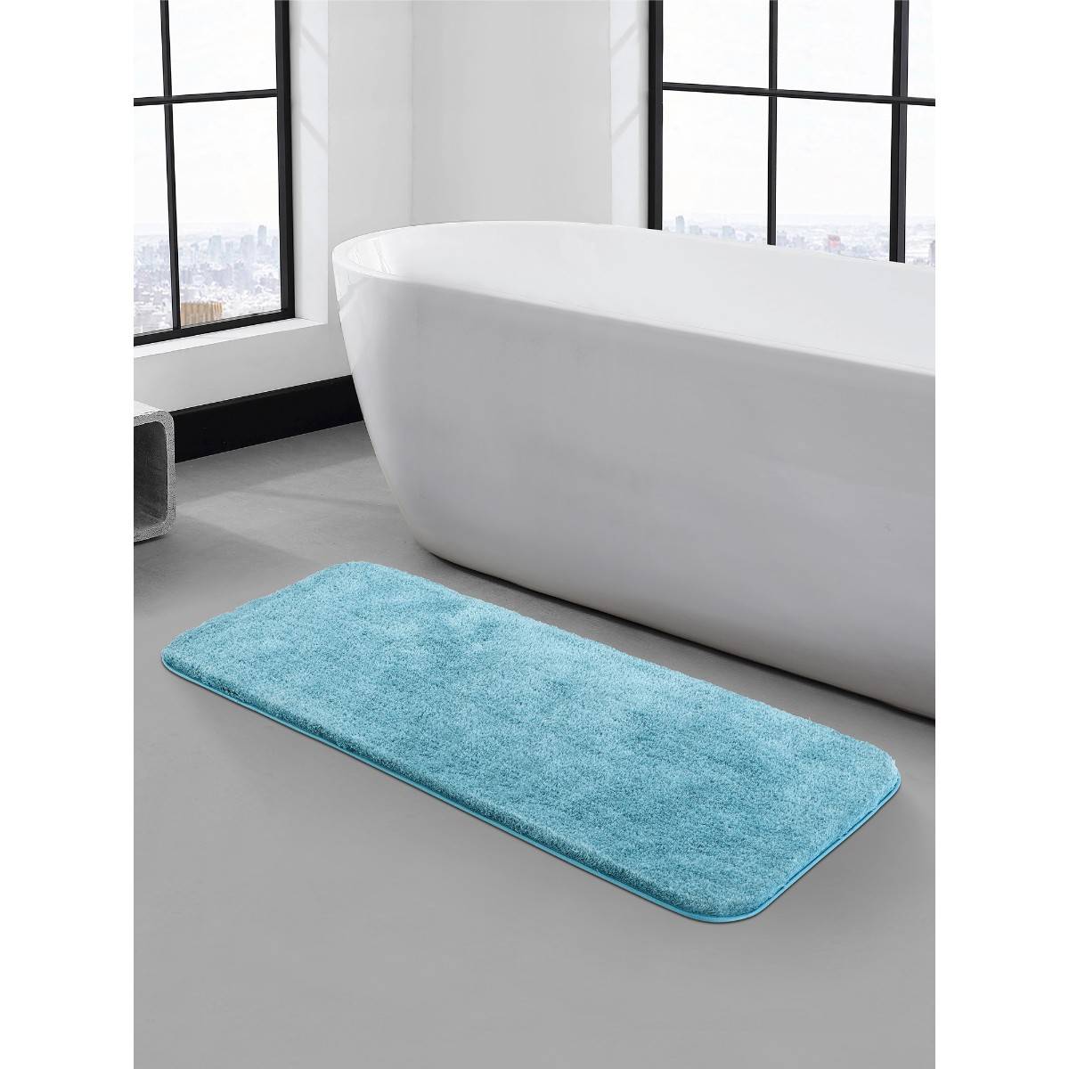 OBSESSIONS Super Soft Polyester Bathmat Aqua