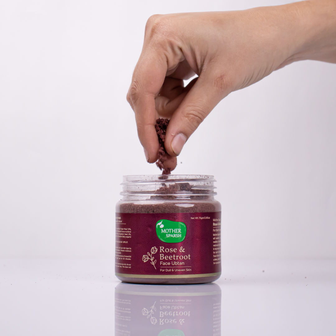Mother Sparsh Rose & Beetroot Face Ubtan Powder For Dull & Uneven Skin