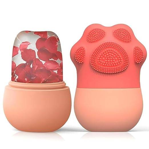 Beautiliss Ice Roller Face Tool Silicone Scrubber For Puffiness Skin Firming Pore Cleansing Glow