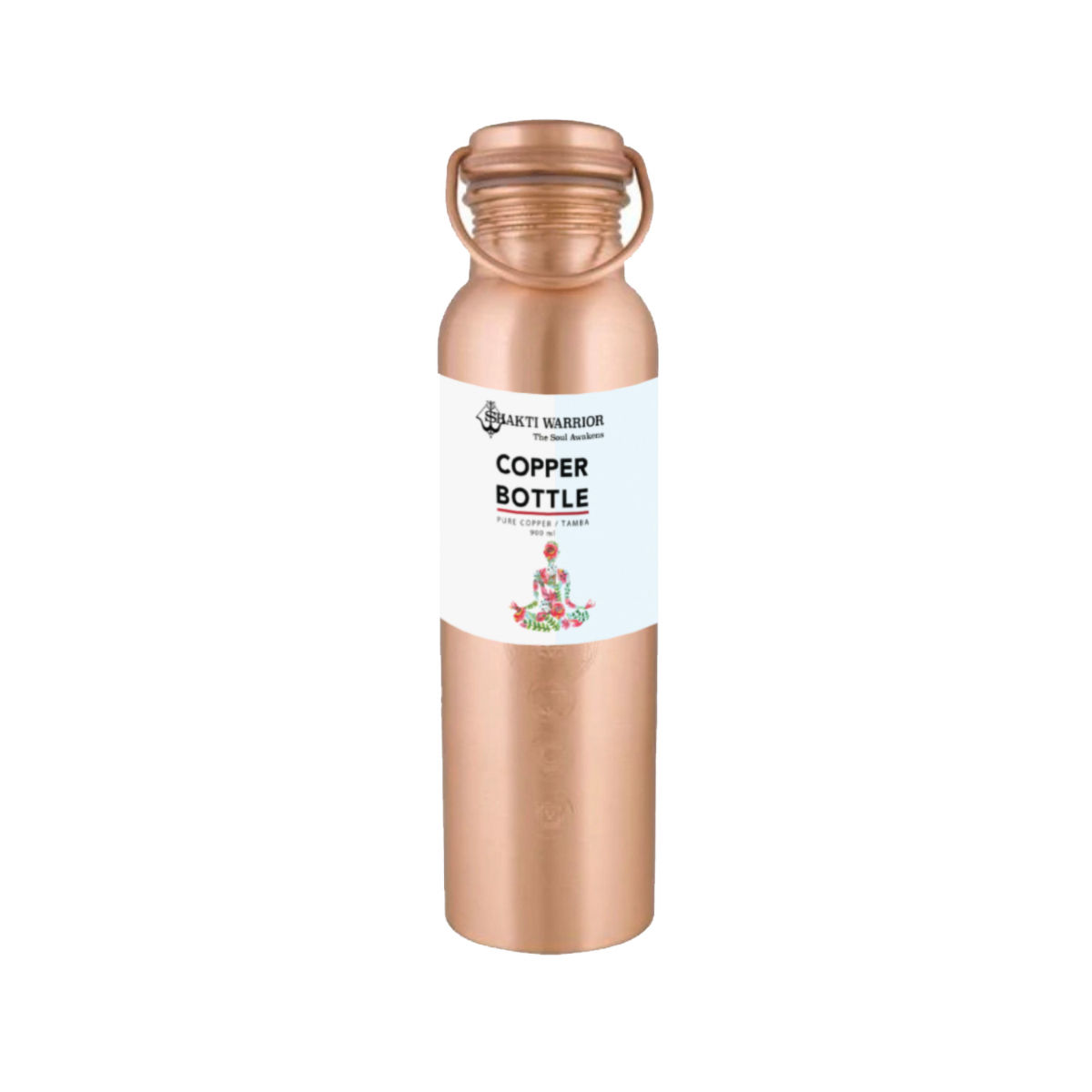 Spiritual Warrior Chakra Copper Water Bottle - Bronze