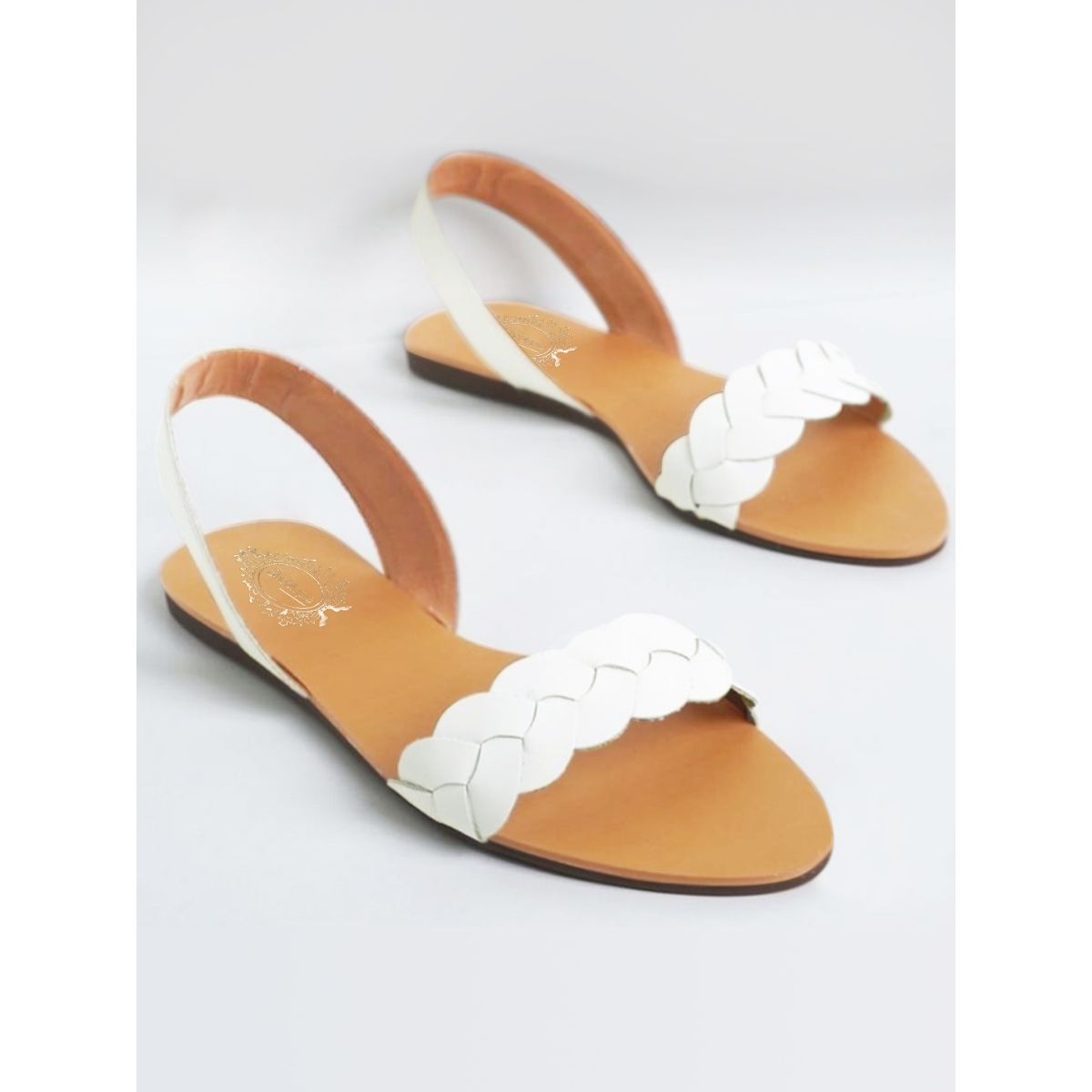 Phase Eight Leather Double Strap Flat Sandals, Cream at John Lewis &  Partners