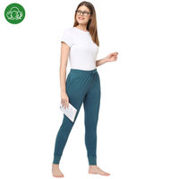 Buy Kanvin Womens Printed Self Design Rayon Straight Fit Pajamas - Teal  Online