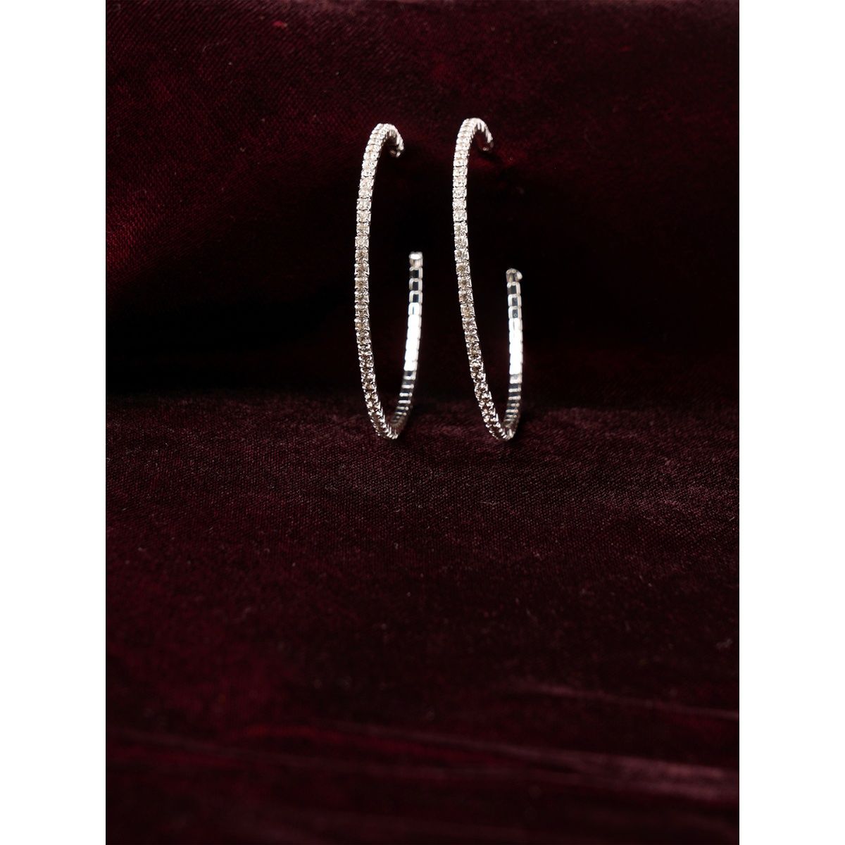 Super Thin Pave Diamond Hoop Earrings  64Facets Fine Jewelry