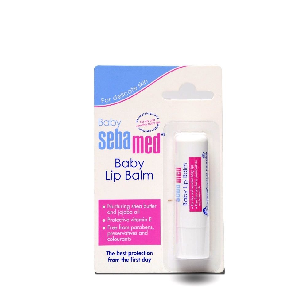 Sebamed Baby Lip Balm, For Dry & Sensitive Baby Lips, With Shea Butter & Jojoba Oil, Paraben Free