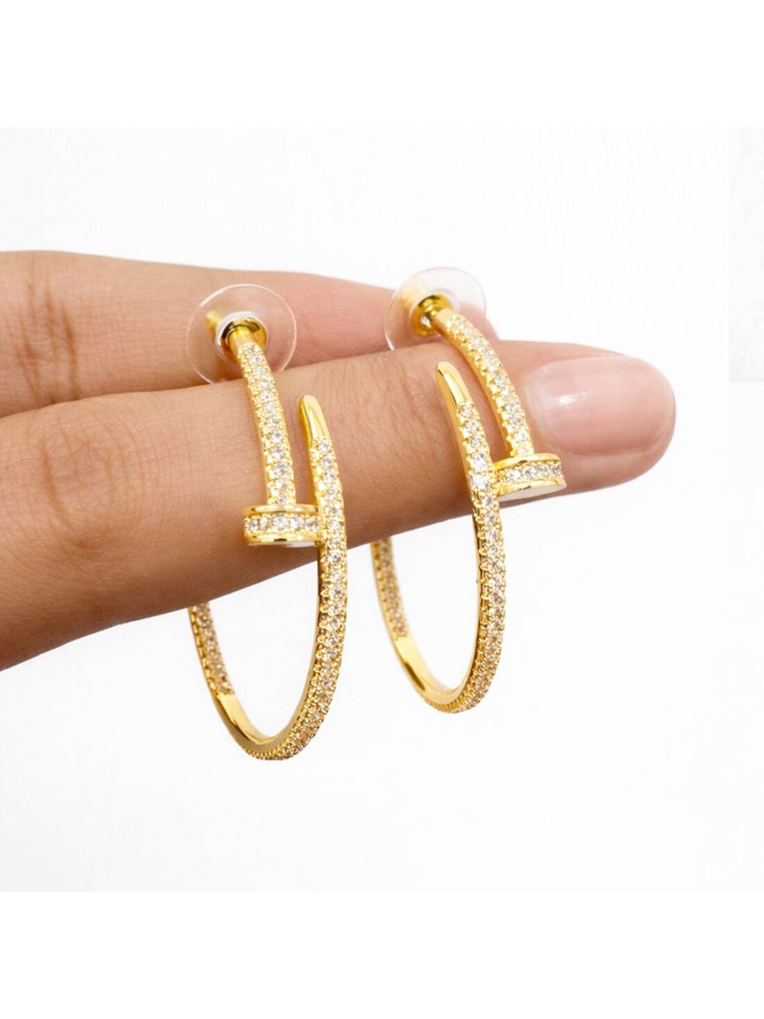 Blysk Jewels Anti Tarnish Gold Plated Crystal Earrings
