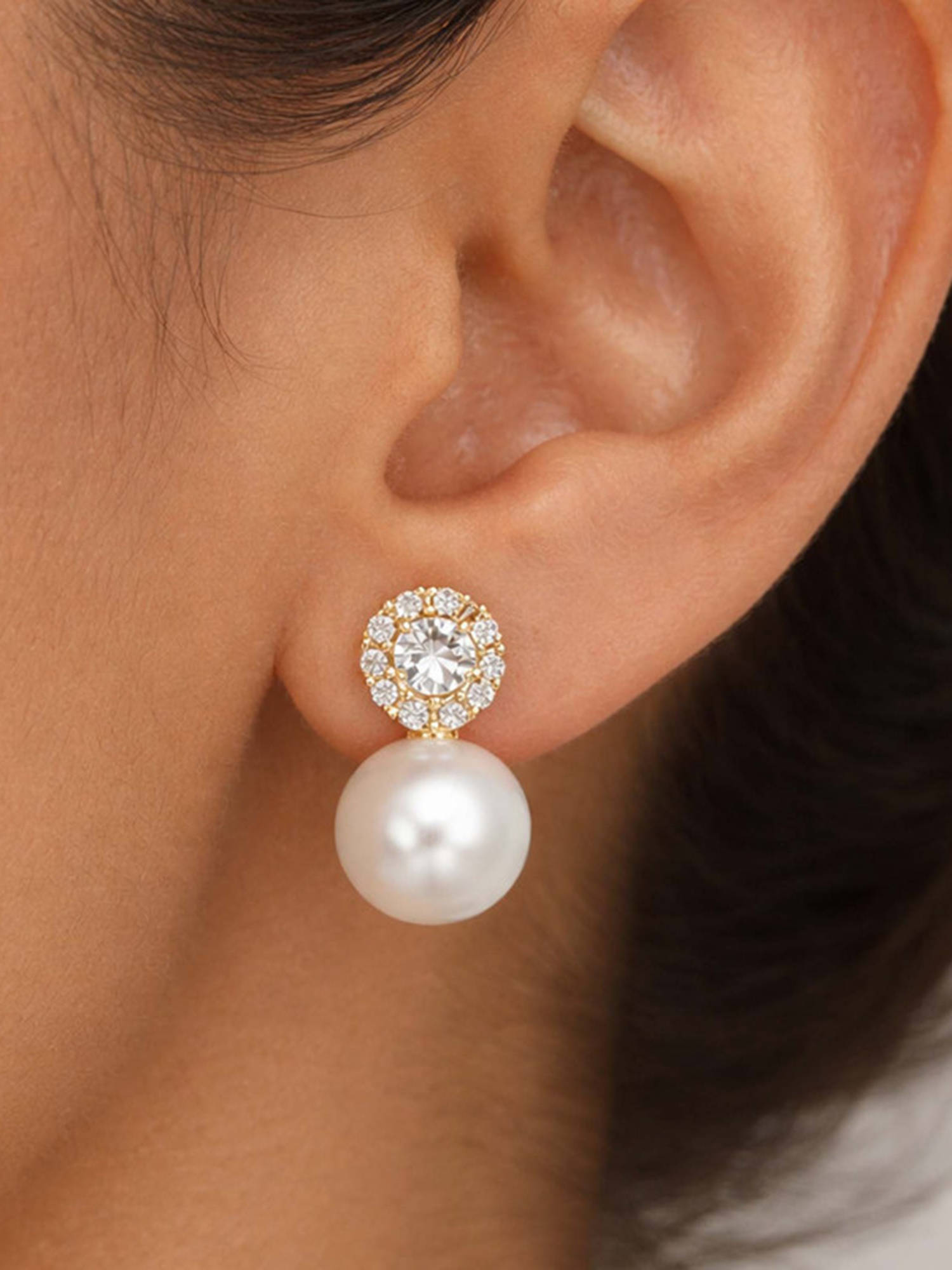 Blysk Jewels Pearl Earrings for Women
