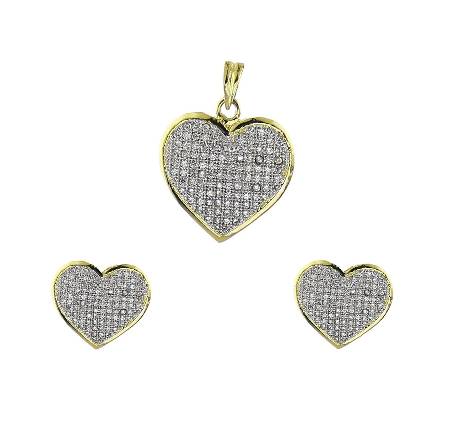 Youbella Heart Shape Gold Plated Pendant Set With Chain For Women Buy