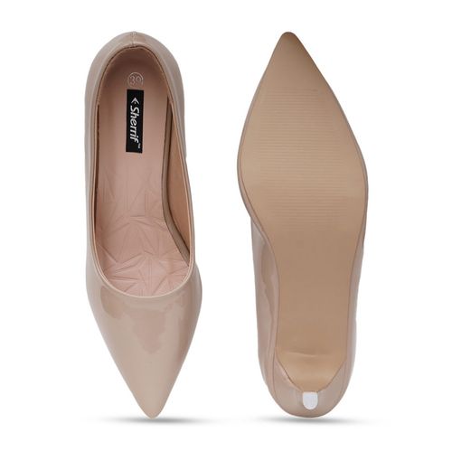 Buy Sherrif Shoes Women Taupe Color Pumps Online