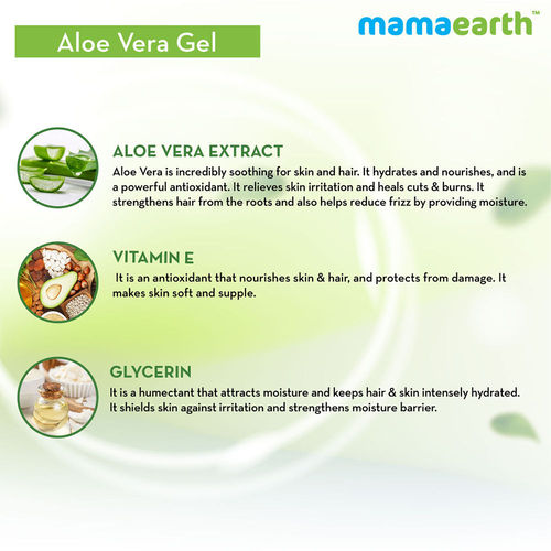 Buy Mamaearth Aloe Vera Gel with Pure Aloe Vera & VitaminE for Skin & Hair  300ml| Hydrates, Soothes Skin Online