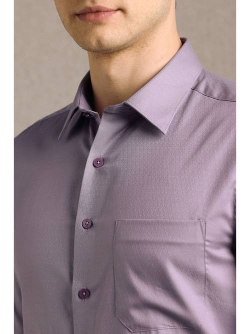 grey dress pants purple shirt Buy Louis Philippe Men Lavender Textured Full Sleeves Formal Online HS30