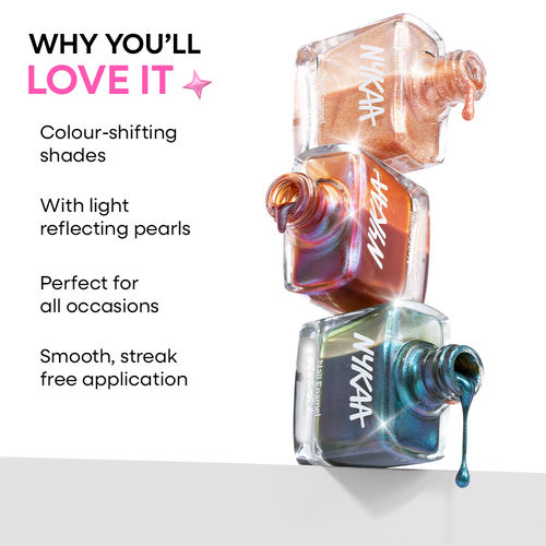Buy Nykaa Stardust Holographic Long Lasting Chrome Nail Polish Online