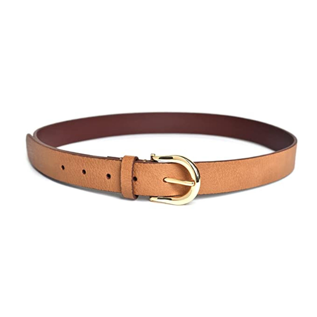 BELWABA Vegan Leather Tan Womens Belt Buy BELWABA Vegan Leather Tan