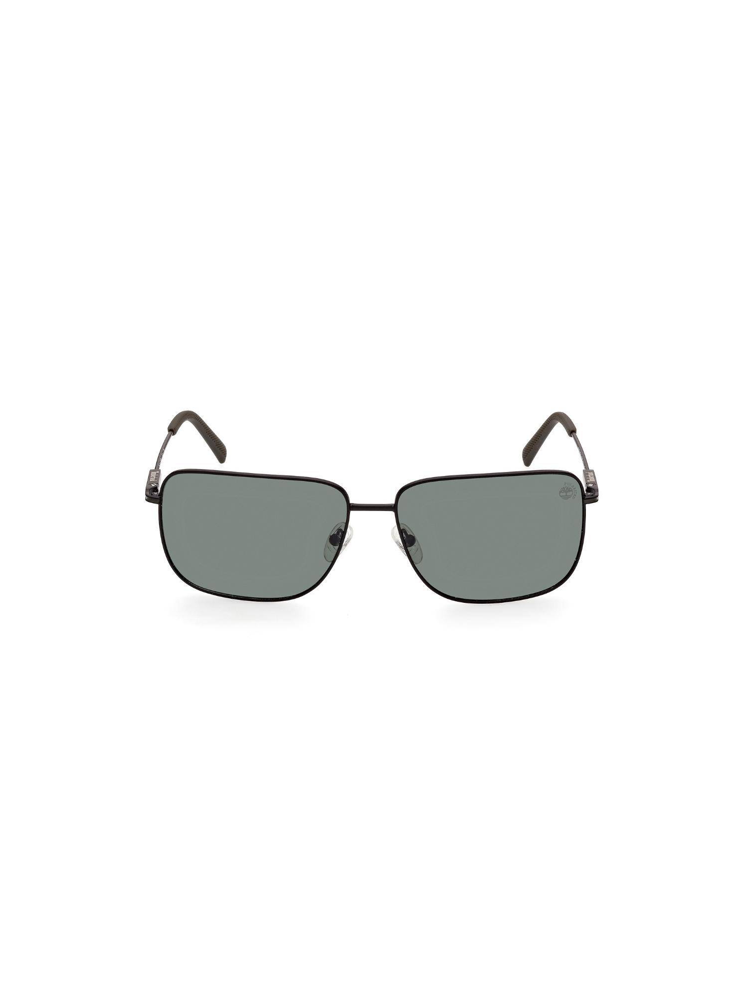 Timberland Black Metal Full Rim Rectangle Men Sunglass Green (62)