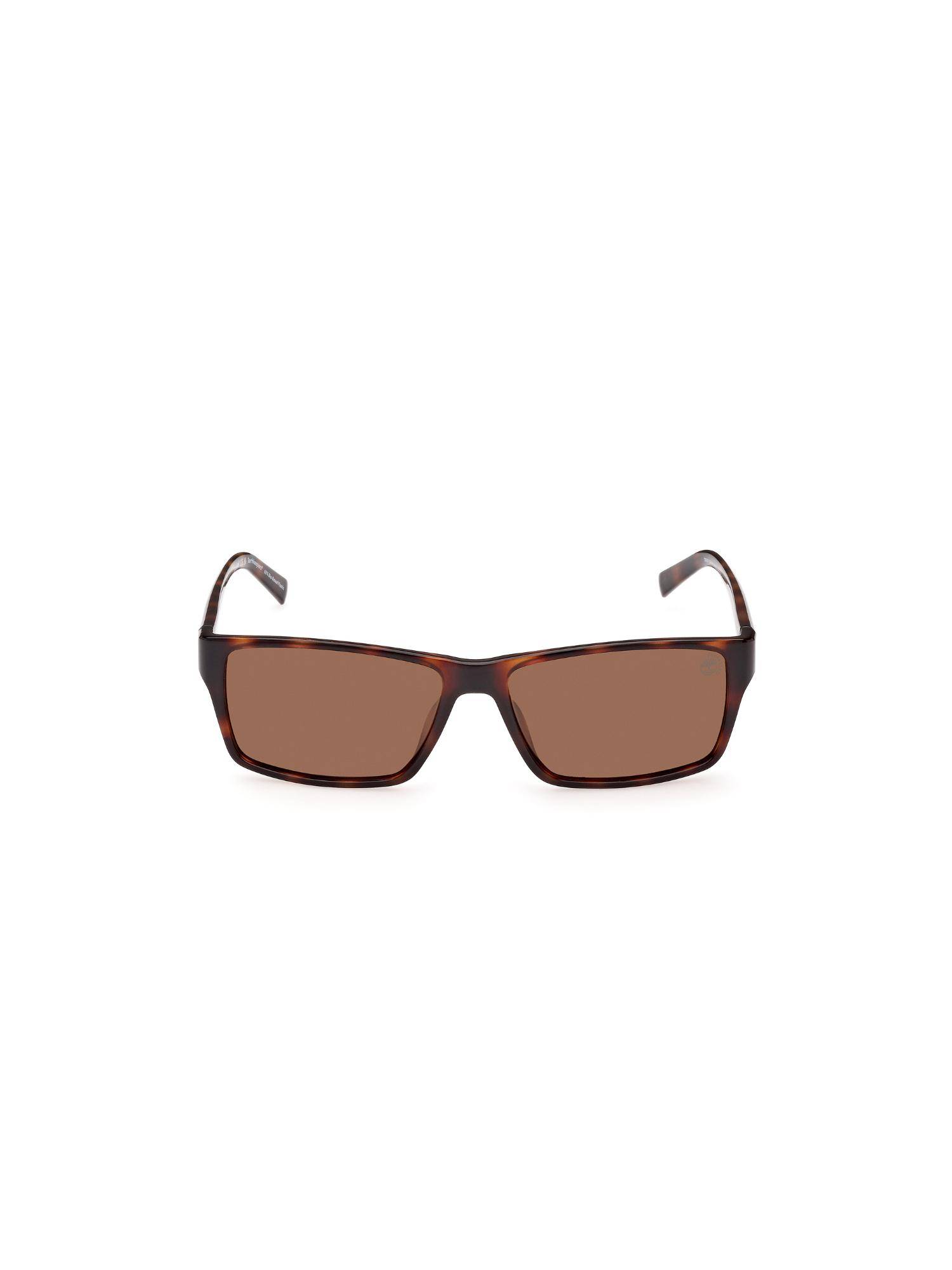 Timberland Brown Acetate Full Rim Rectangle Men Sunglass (58)