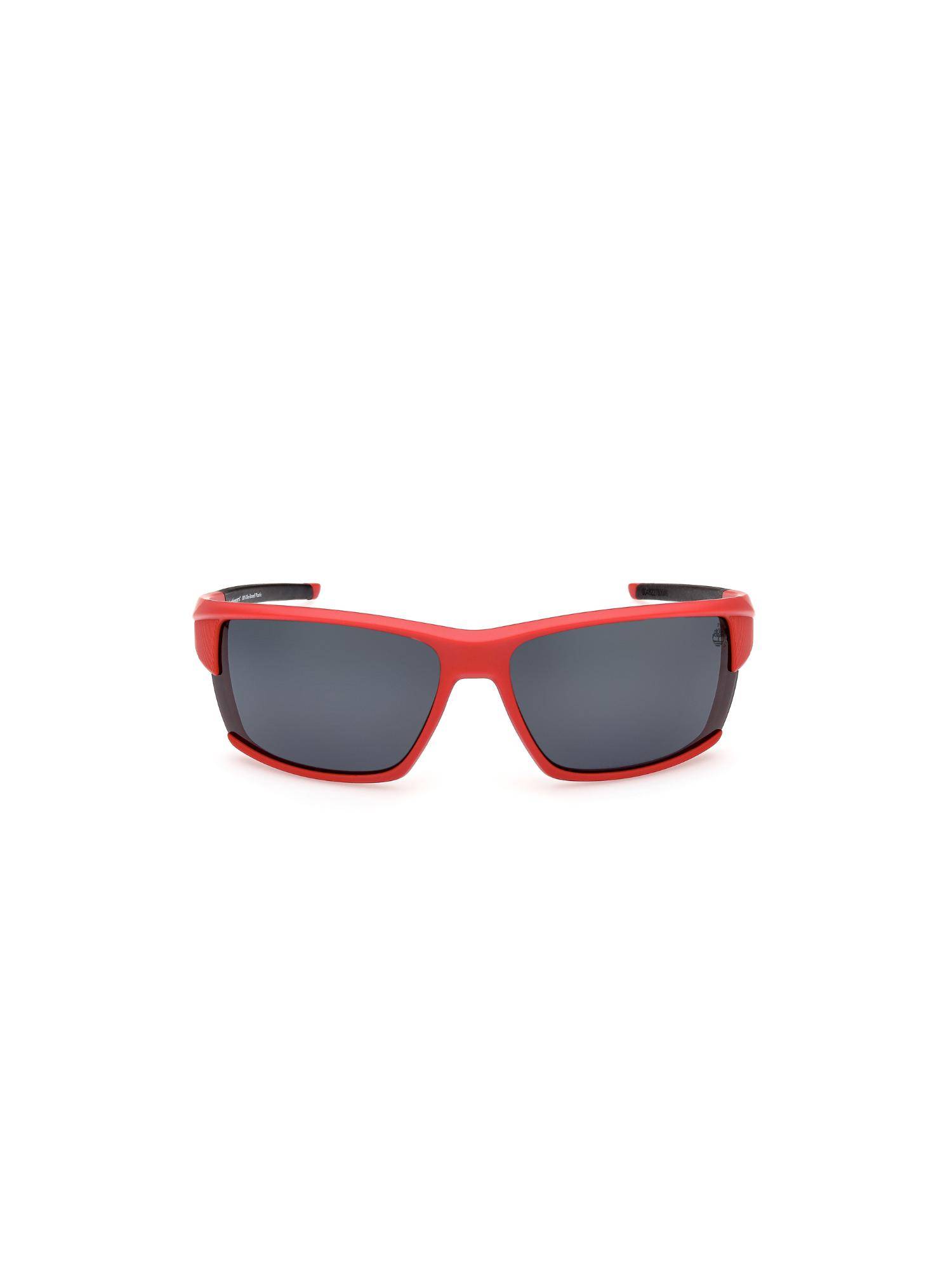 Timberland Red Acetate Full Rim Rectangle Men Sunglass Grey (68)