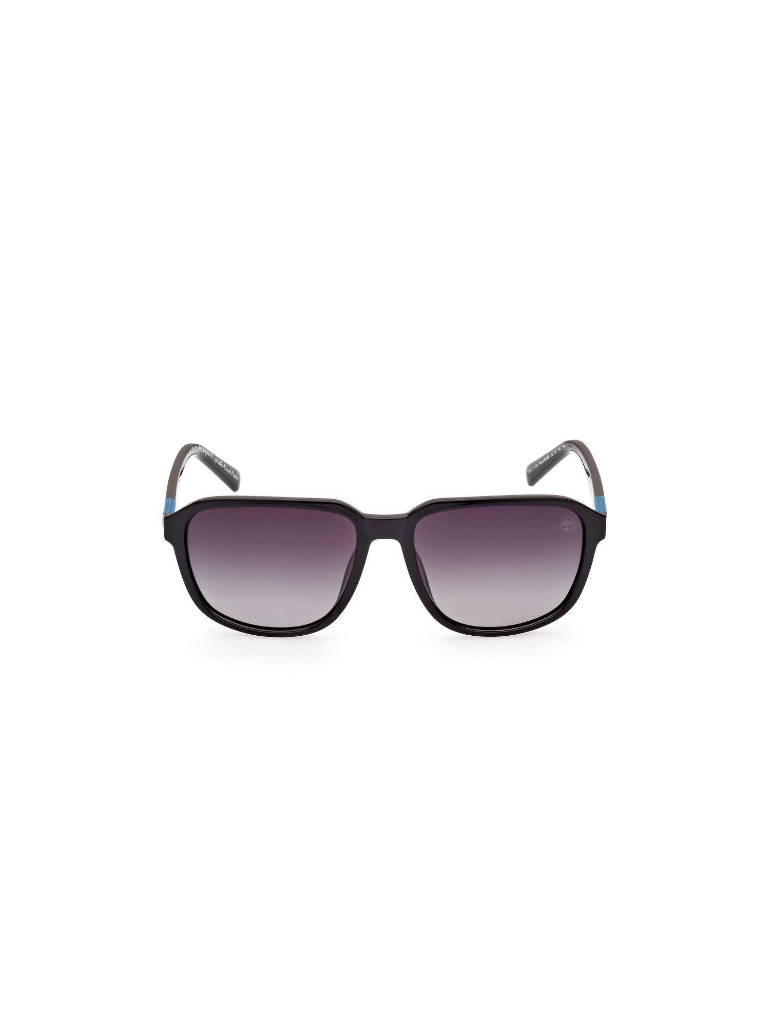 Timberland Black Acetate Full Rim Square Men Sunglass Grey (56)