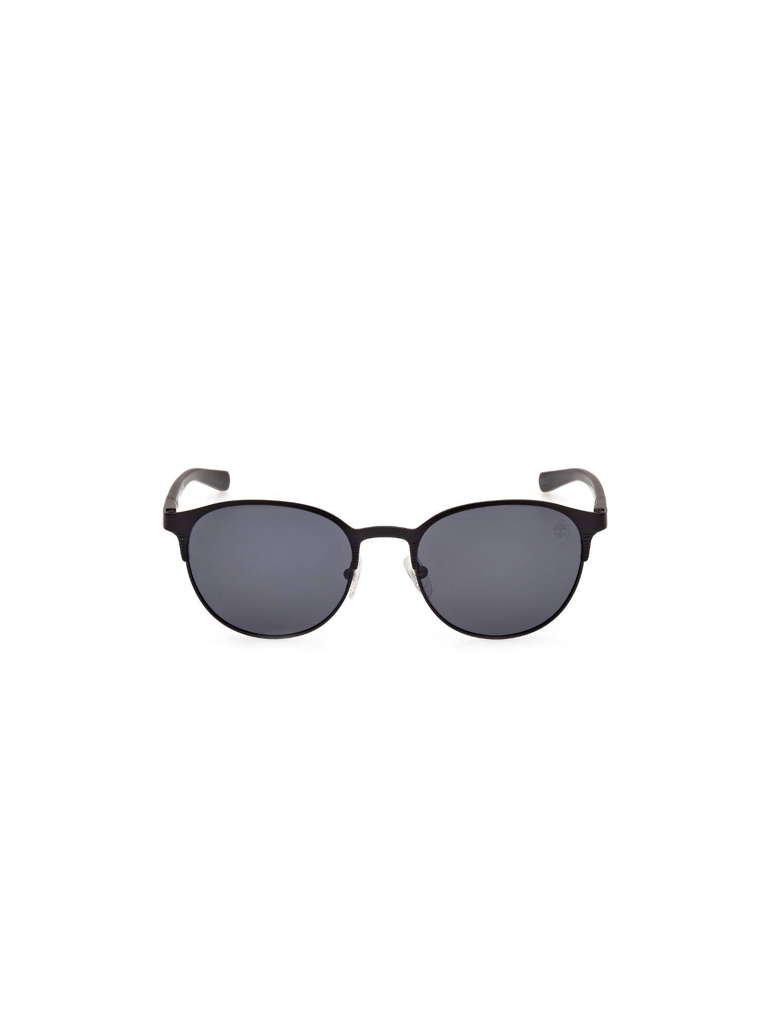 Timberland Black Metal Full Rim Round Men Sunglass Grey (53)