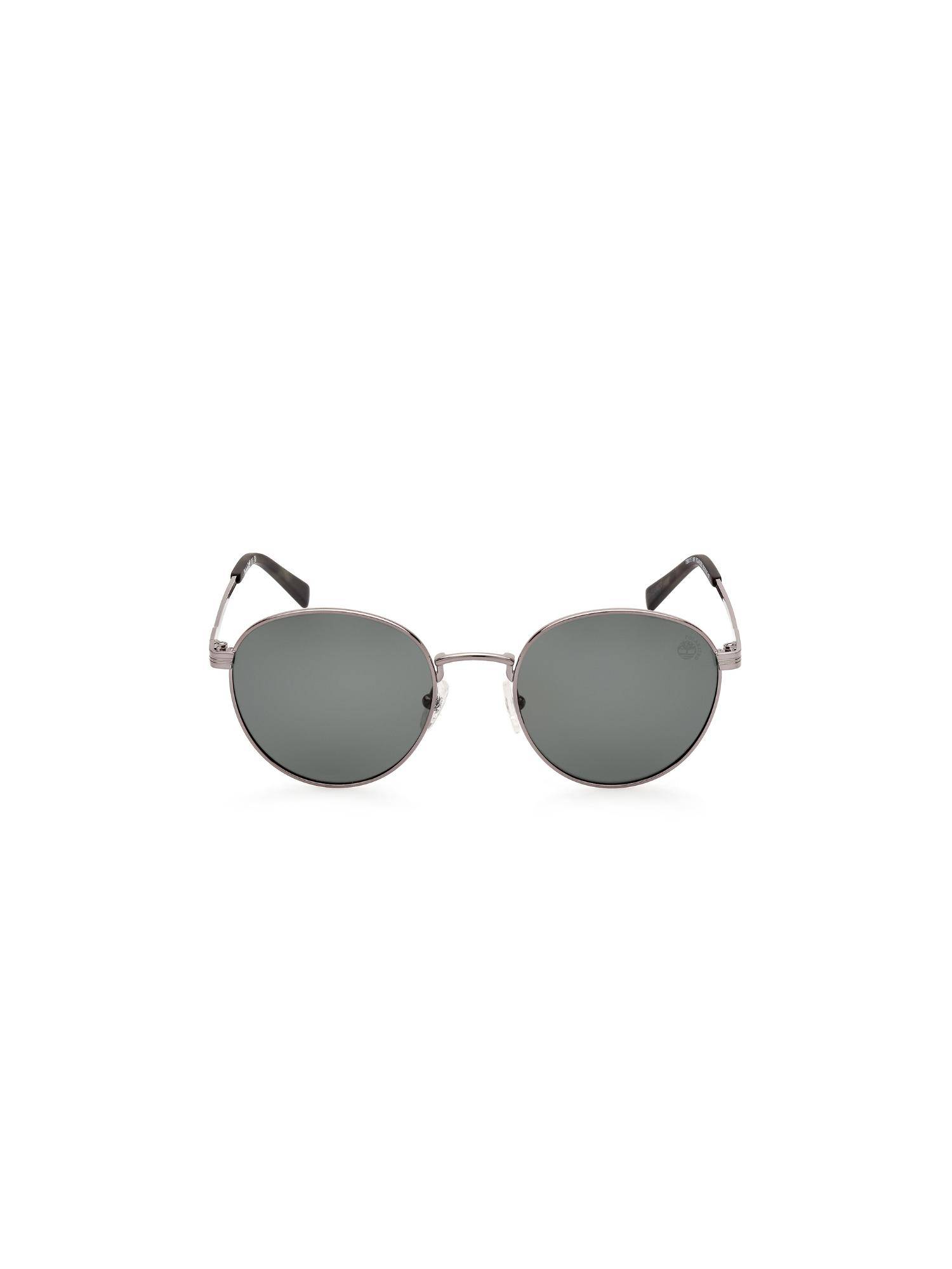 Timberland Gunmetal Metal Full Rim Round Men Sunglass Green (52)