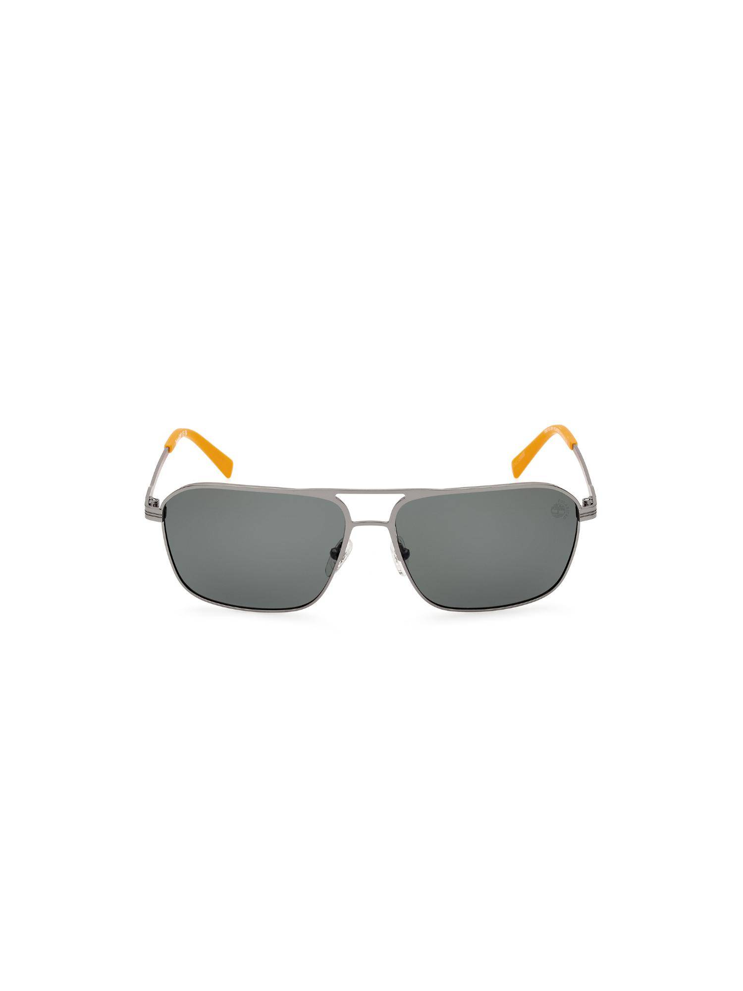 Timberland Gunmetal Metal Full Rim Aviator Men Sunglass Green (61)
