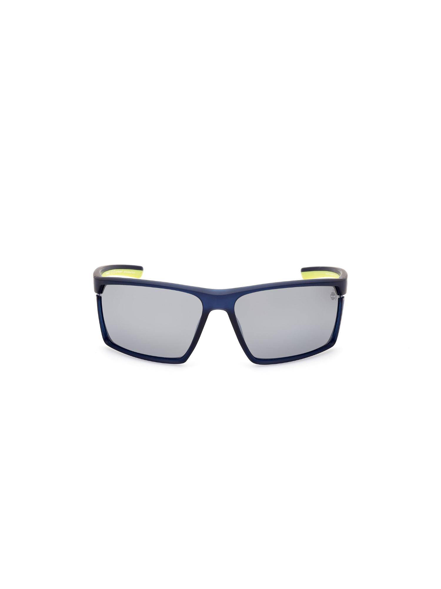 Timberland Blue Acetate Full Rim Rectangle Men Sunglass Grey (67)